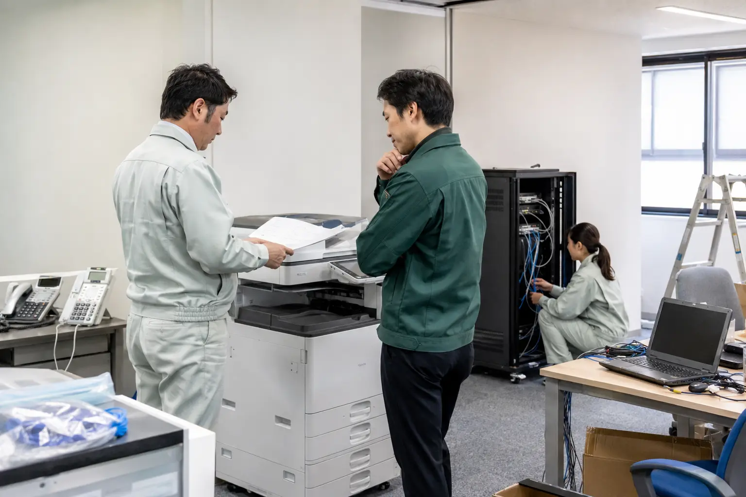 打ち合わせでお客様のご相談内容を整理するエムズのスタッフ